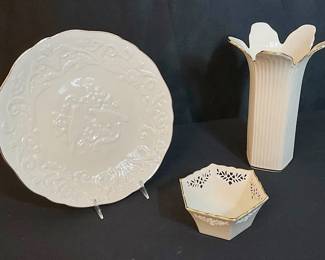 Lenox China Hand Decorated With 24k Gold Decor