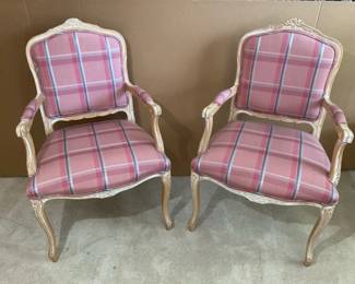 Pink French Provincial Arm Chairs