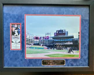 Raphael Palmeiro's 500th Homerun Signed & Framed Photo
