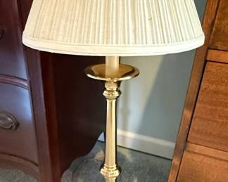 Stiffel Style Brass Candlestick Table Lamp