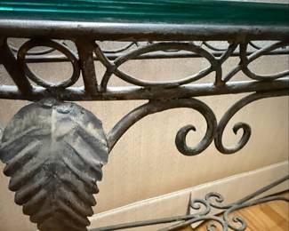 Wrought Iron and Glass Console Table Style