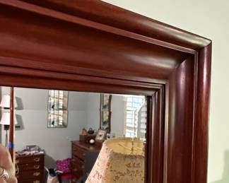 Cherry Wood Framed Bedroom Mirror