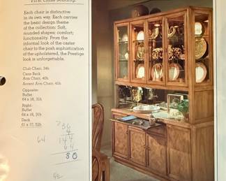 Thomasville Prestige Collection Burl Wood China Cabinet
