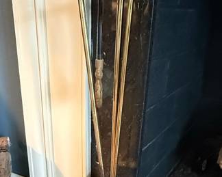 Brass Fireplace Tool Set with Decorative Finials