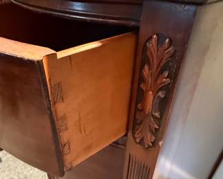 Mahogany Kidney Shape Vanity Desk