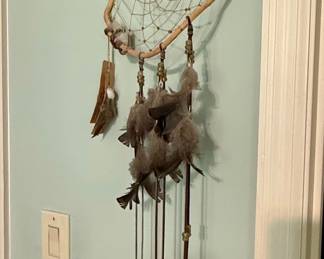 Native American Style Dreamcatcher with Crystal and Handwritten Tags
