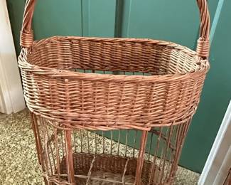 Wicker Picnic Basket with Handle