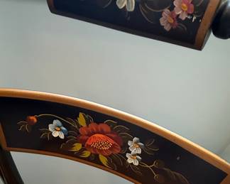 Hitchcock Style Hand-Painted Rush Seat Side Chair