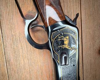 Winchester / Miroku 1892 “High Grade” Engraved and gold inlayed .45 Colt caliber.