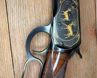 Winchester / Miroku 1892 “High Grade” Engraved and gold inlayed .45 Colt caliber.
