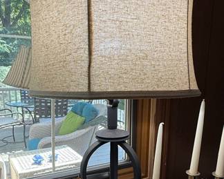 Wrought Iron Scroll Table Lamp