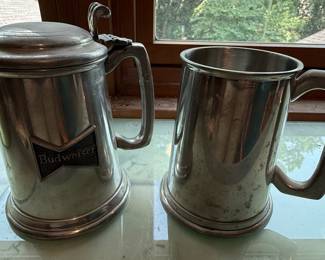Budweiser Pewter Beer Mugs