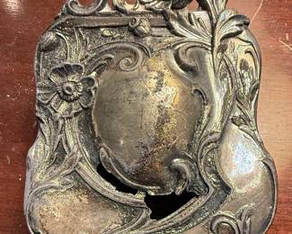 Art Nouveau Style Silver-Plated Trinket Box and Mirror Set