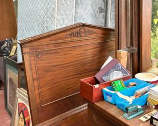 Vintage antique twin beds with mattreses