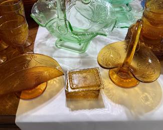 Tiara Amber Glassware