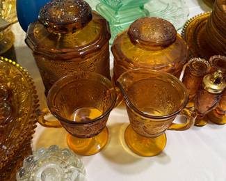 Tiara Amber Glassware