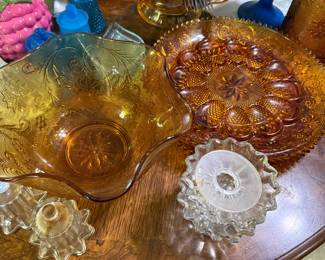 Tiara Amber Glassware