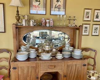 Collection of Noritake China& Antique sideboard