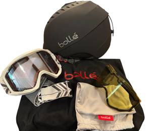 Bolle ski helmet and ski goggles