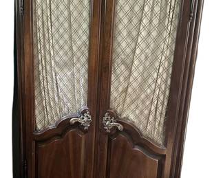 2 DOOR ~ LOWER DRAWER FRENCH WOOD CABINET