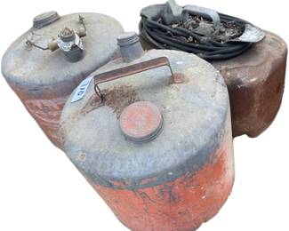 VINTAGE METAL GAS CANS ~ NAUTICAL GAS CONTAINER