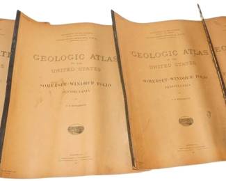 ANIQUE GEOLOGICAL MAP BOOKS