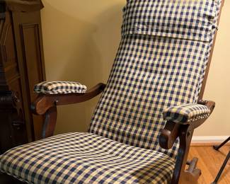 Rocking chair which converts to daybed, c. 1870