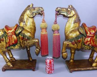 Old wood Tang horses