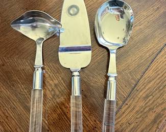 Frontier Forge Stainless Steel and Lucite Serving Utensil Set
