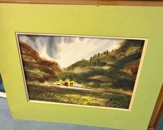 Watercolor Landscape Painting by Tom Lynch