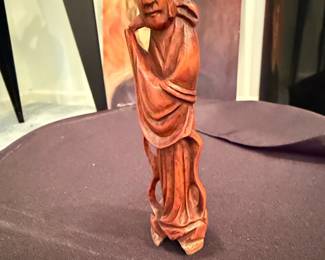Chinese Carved Rosewood Figure of an Immortal
