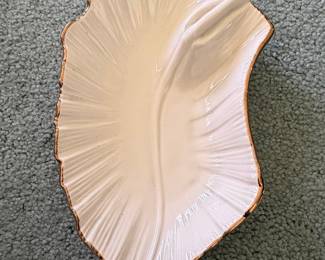 Ceramic Ashtray with Gold Trim