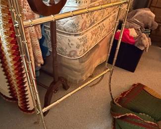 Brass Faux Bamboo Quilt Rack