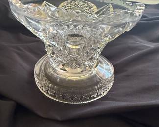 American Brilliant Cut Glass Punch Bowl