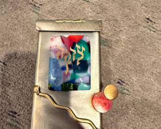 Gary Rosenthal Fused Glass Tzedakah Box