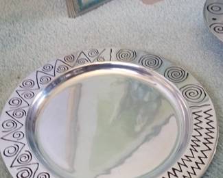 Wilton Armetale Reggae Pattern Decorative Plate