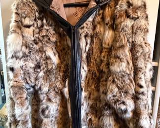 Pauline Burke Lynx Fur Jacket with Leather Accents