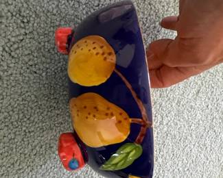 Bella Casa by Ganz Ceramic Bowl with Fruit Motif