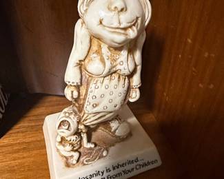 Russ Berrie "Insanity is Inherited... You Can Get It From Your Children" Figurine