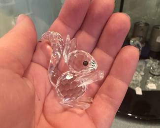 Swarovski Crystal Squirrel Figurine with Nut