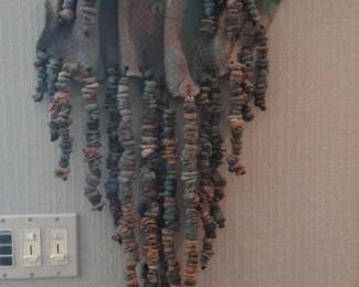 Jellyfish-inspired Wall Sculpture with Tumbled Stones