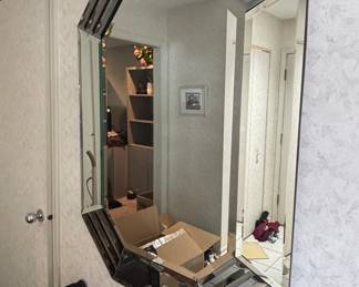 Large Octagonal Beveled Mirror