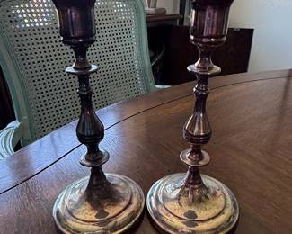 Silver Plated Candlesticks by Boardman