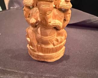 Carved Wooden Ganesha Statue