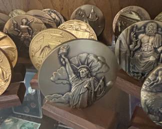 Danbury Mint "Symbols of Liberty" Collection Featuring Statue of Liberty and Greek Mythology