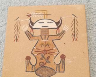Navajo Sand Painting Tile - Yei Figure