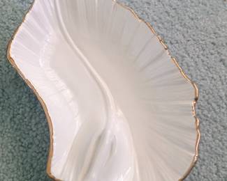 Lenox "Dove" Porcelain Relish Dish with Gold Trim