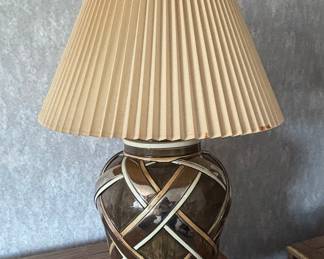 Mid-Century Geometric Ceramic Table Lamp