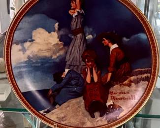 Norman Rockwell "Waiting on the Shore" Collector Plate