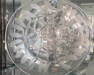 Lalique "Gui" Opalescent Glass Bowl